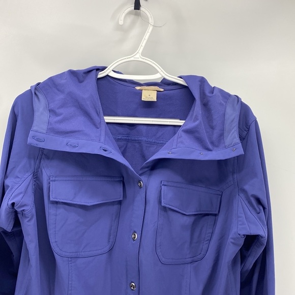 Duluth Trading Flexpedition Shacket Hooded Purple Outdoor hiking camping - Picture 10 of 11